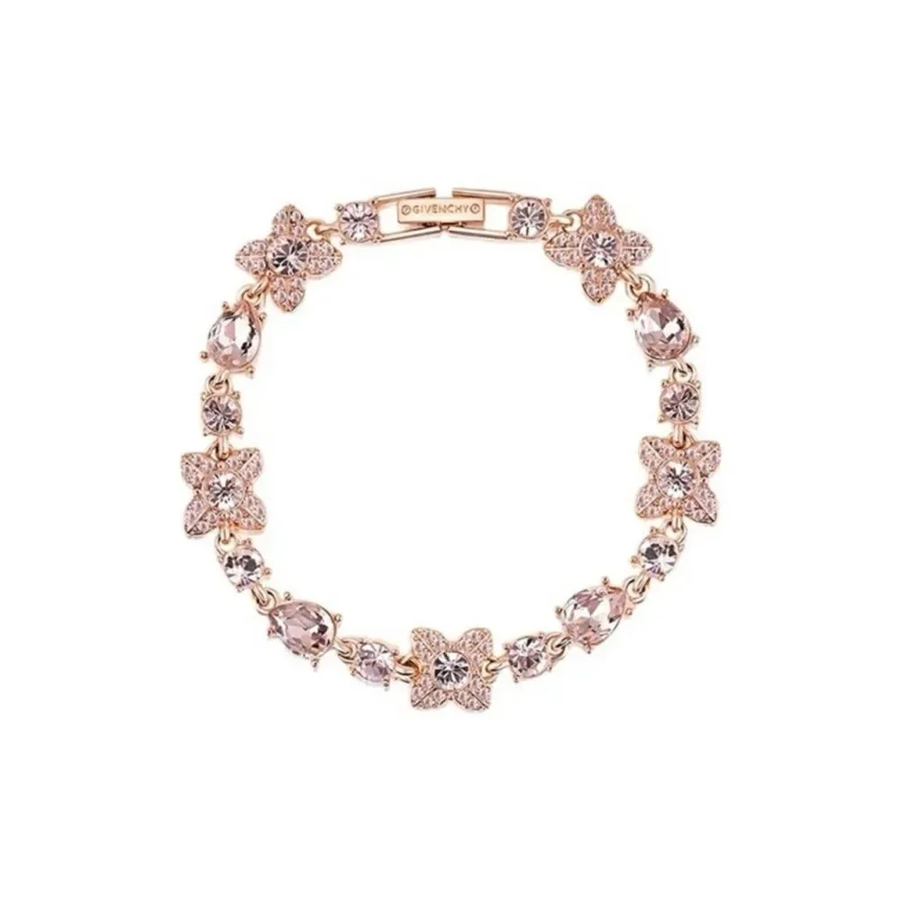 Givenchy Bracelet Pink Stones & Rose Tone Metal COMES IN DISPLAY CASE NWT